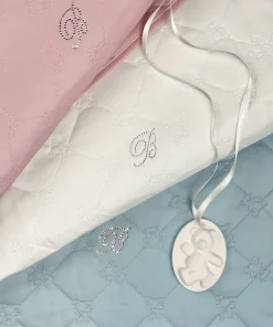 Blumarine Baby Copriletto Culla In Raso Di Cotone Baby Lory
