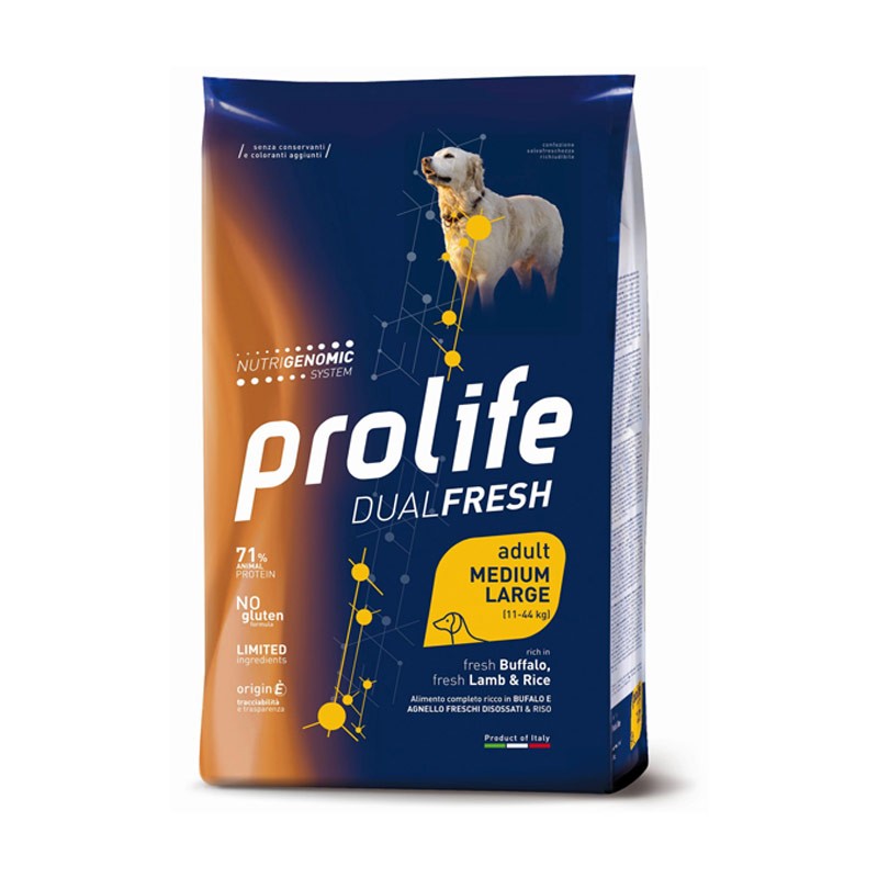 Prolife Dual Fresh Adult Medium/Large Agnello, Bufalo e Riso per Cani - immagine 2
