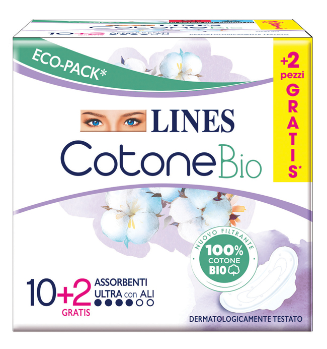 LINES COTONE BIO ULTRA ALI 10+2 PEZZI - immagine 2