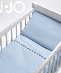 Liu Jo Baby Completo Lenzuola 3Pz Culla/Carrozzina In Puro Cotone Cuoricini Bl640c